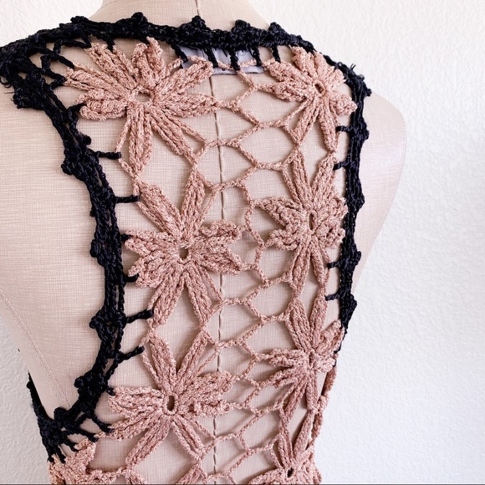 Nasty Gal crochet lace up vest
